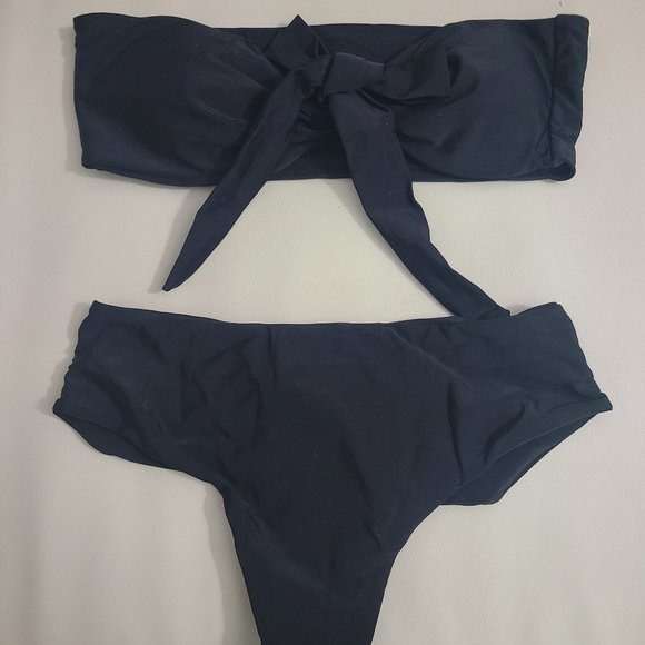 BLACK TWO PIECE BIKINI SIZE M - Picture 1 of 2